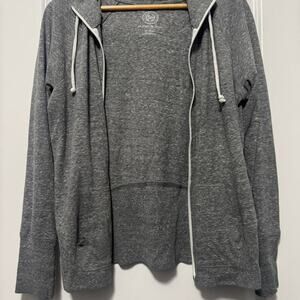 SO Gray Zip Up Hoodie Women’s XL Lightweight Full Zip Sweatshirt
